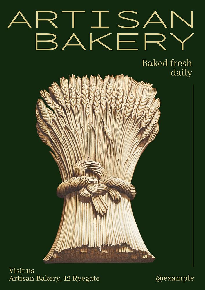 Artisan bakery  poster template  