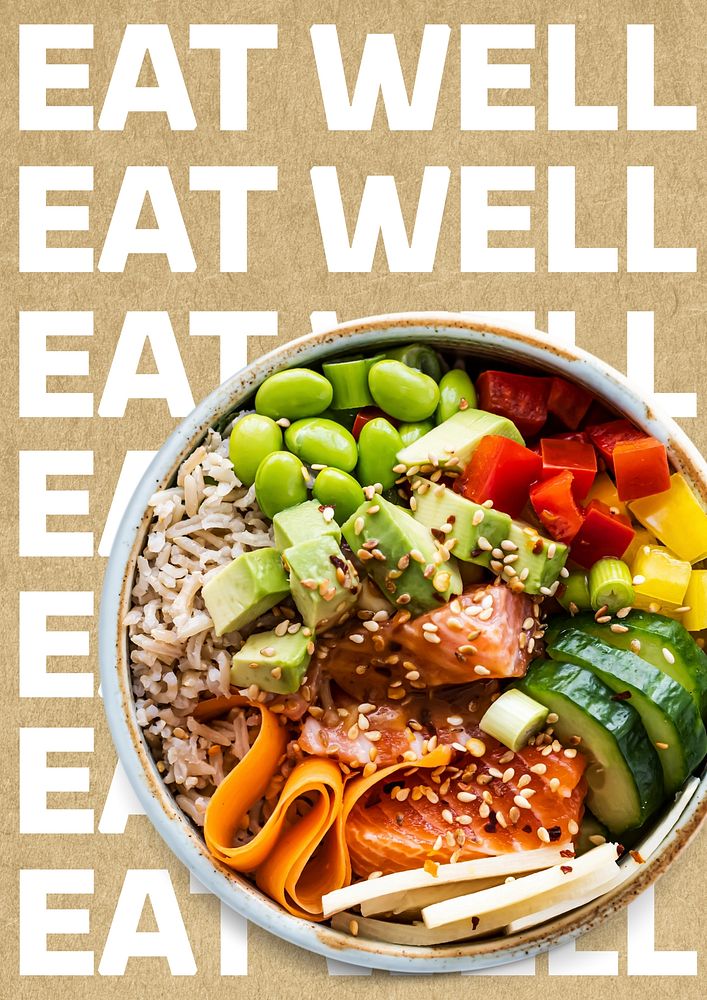 Eat well  poster template