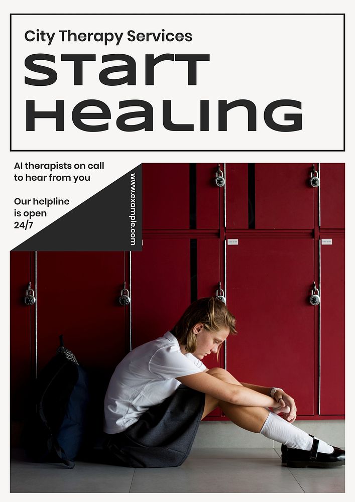 Healing poster template and design