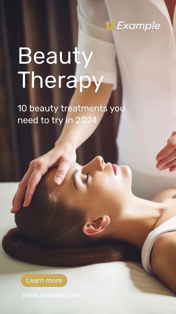 Beauty therapy Facebook story template