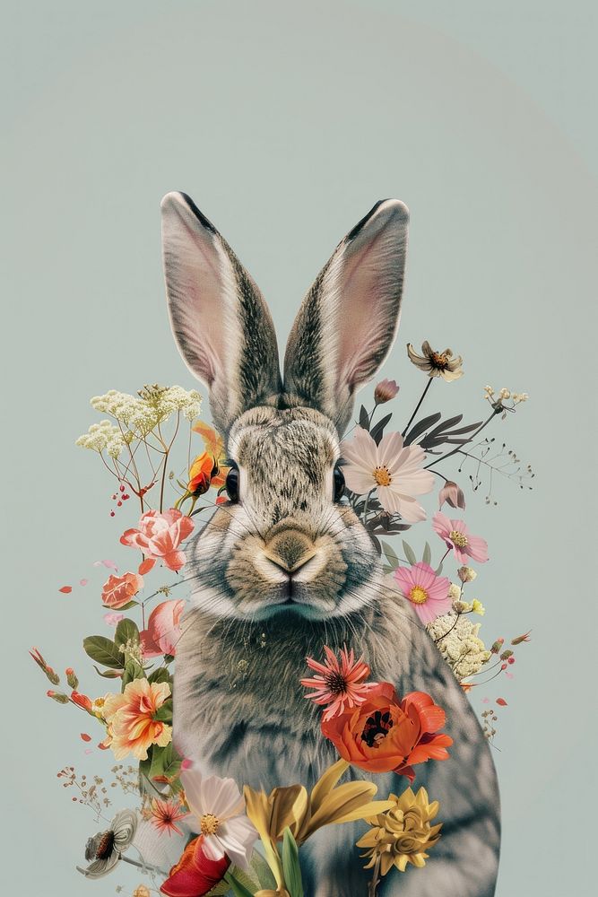 Bunny art blossom animal.