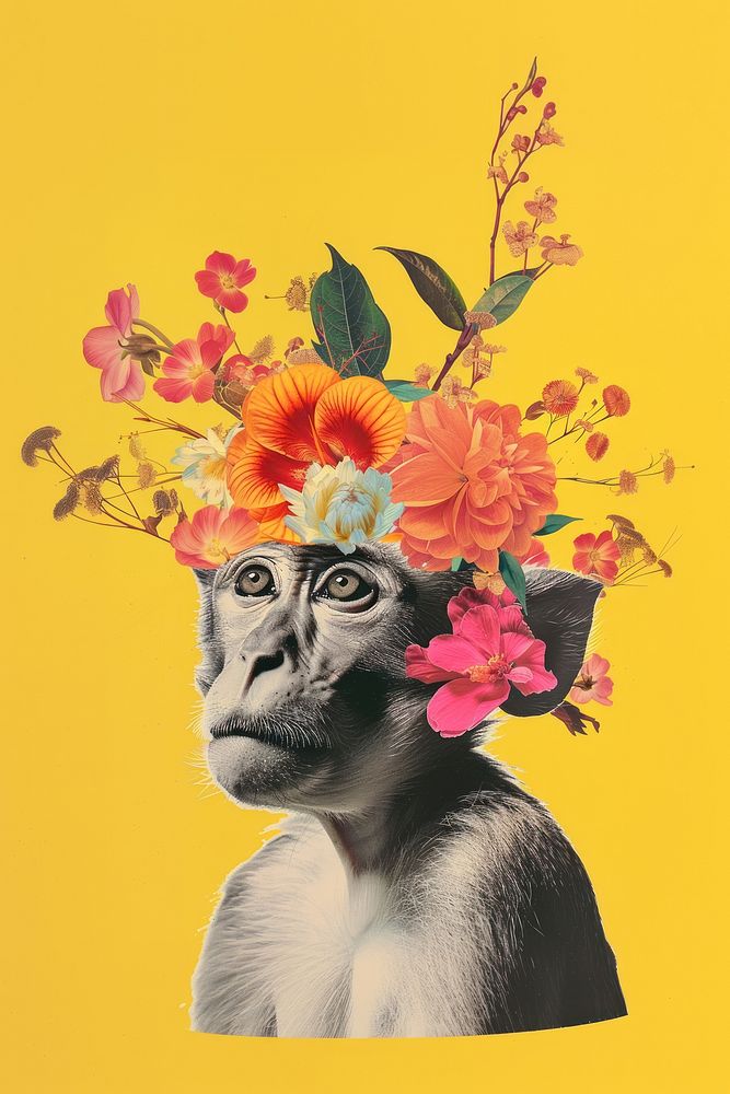 Monkey art graphics wildlife.