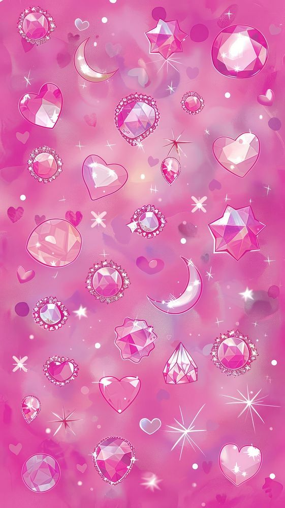 Pink background blossom crystal flower.