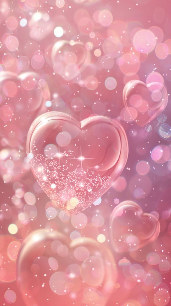 Pink background symbol love heart symbol.