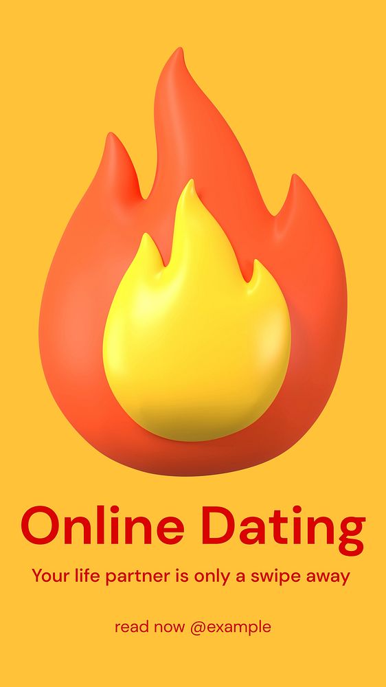 Online dating  social story template, editable Instagram design 