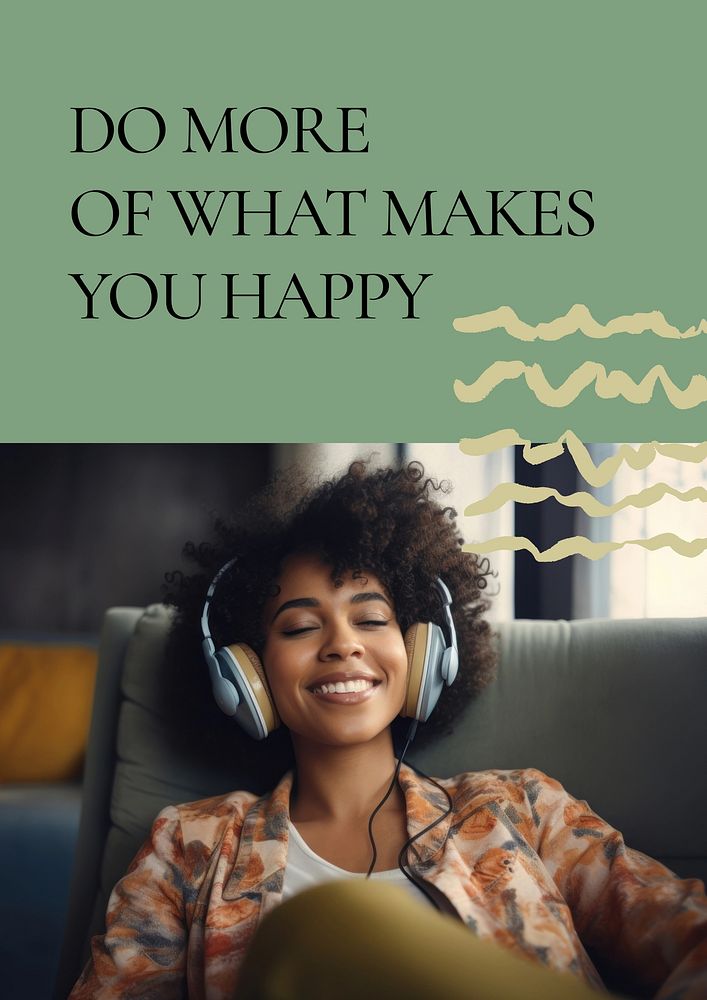 Happy quote poster template