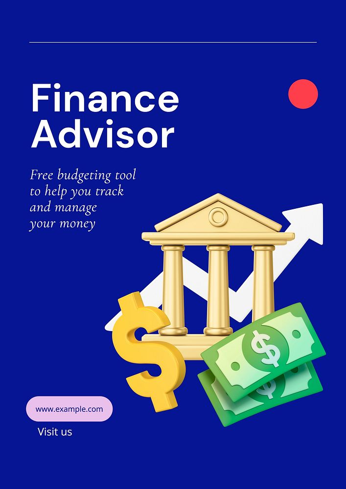 Finance advisor poster template