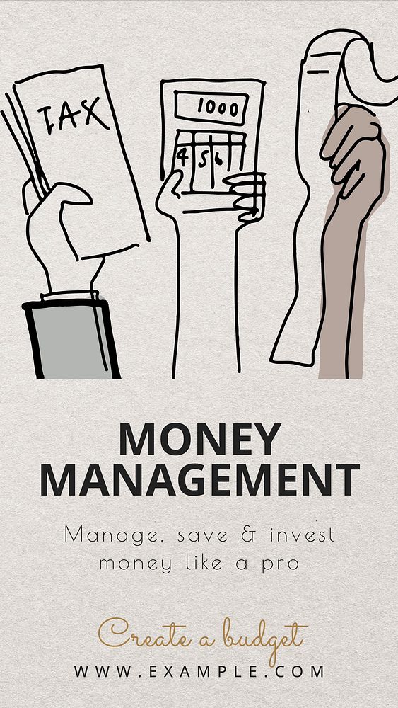 Money management Facebook story template