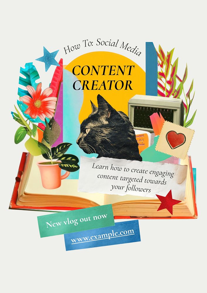 Content creator poster template