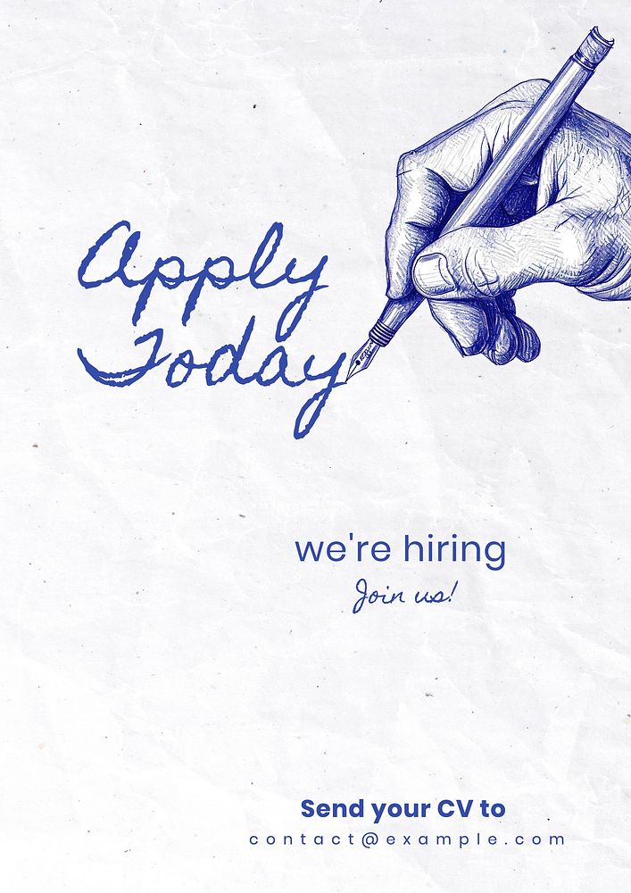 We're hiring poster template