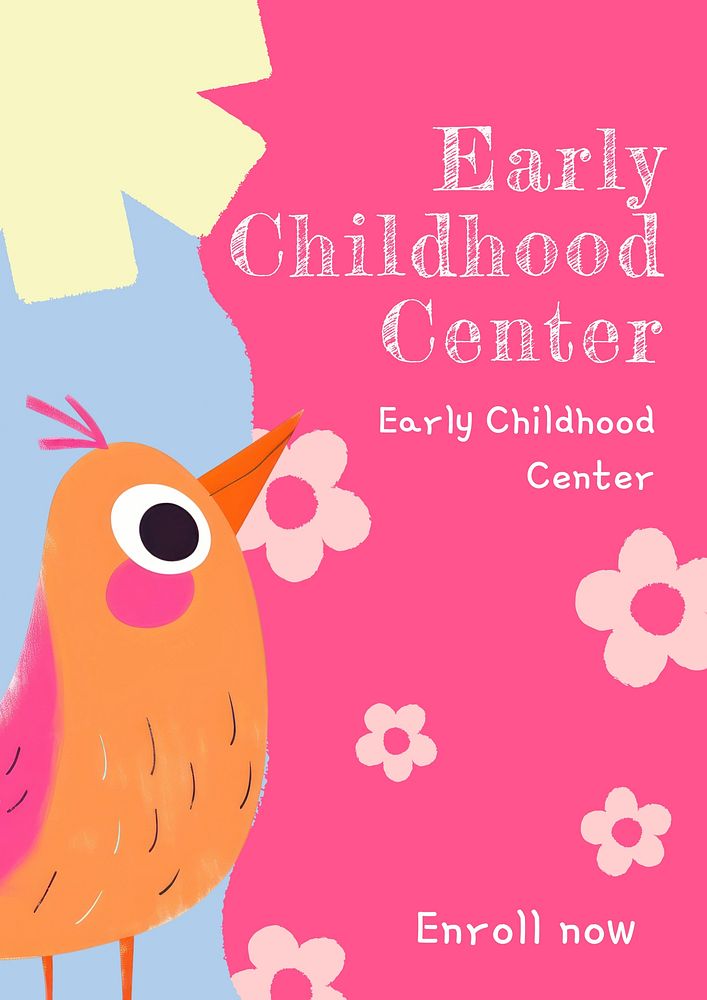 Nursery center poster template