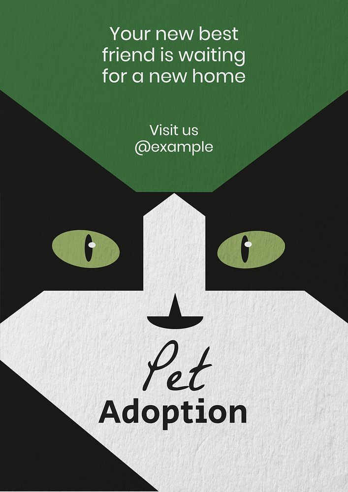 Pet adoption poster template