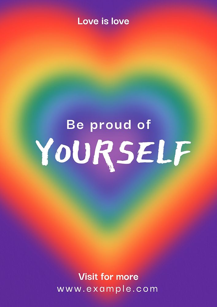 Be proud poster template