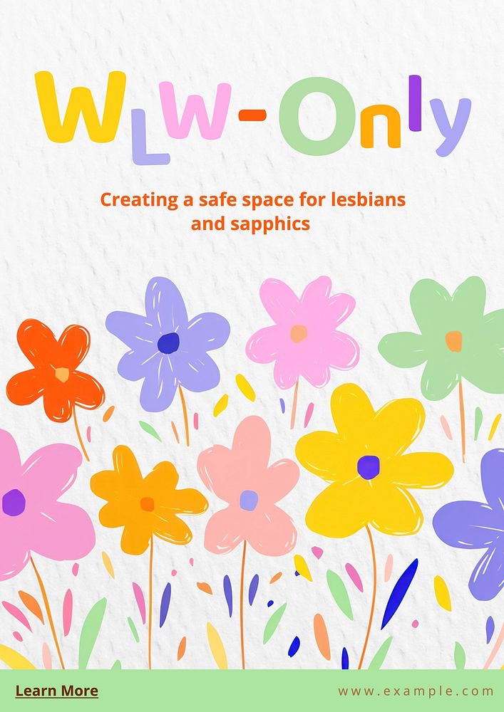 WLW safe space poster template
