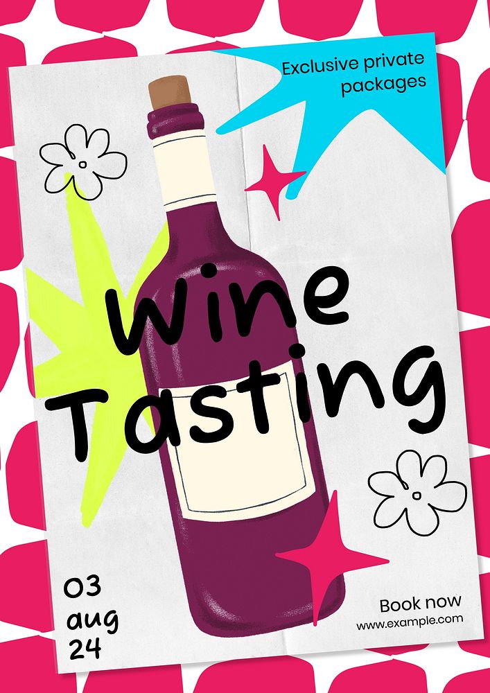 Wine tasting poster template