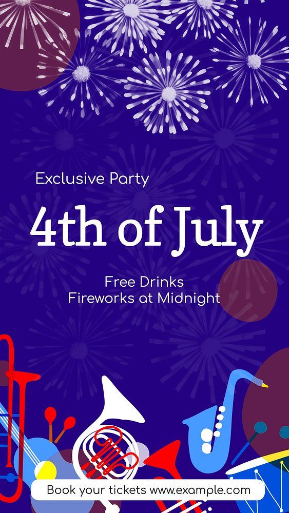 4th of July Instagram story template