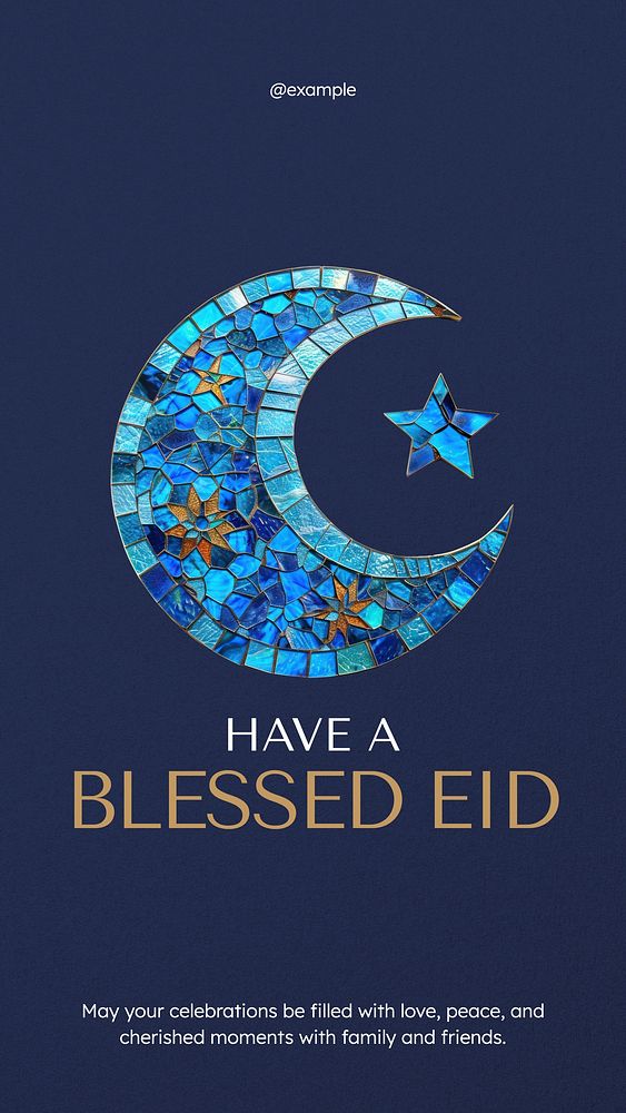 Blessed Eid Facebook story template