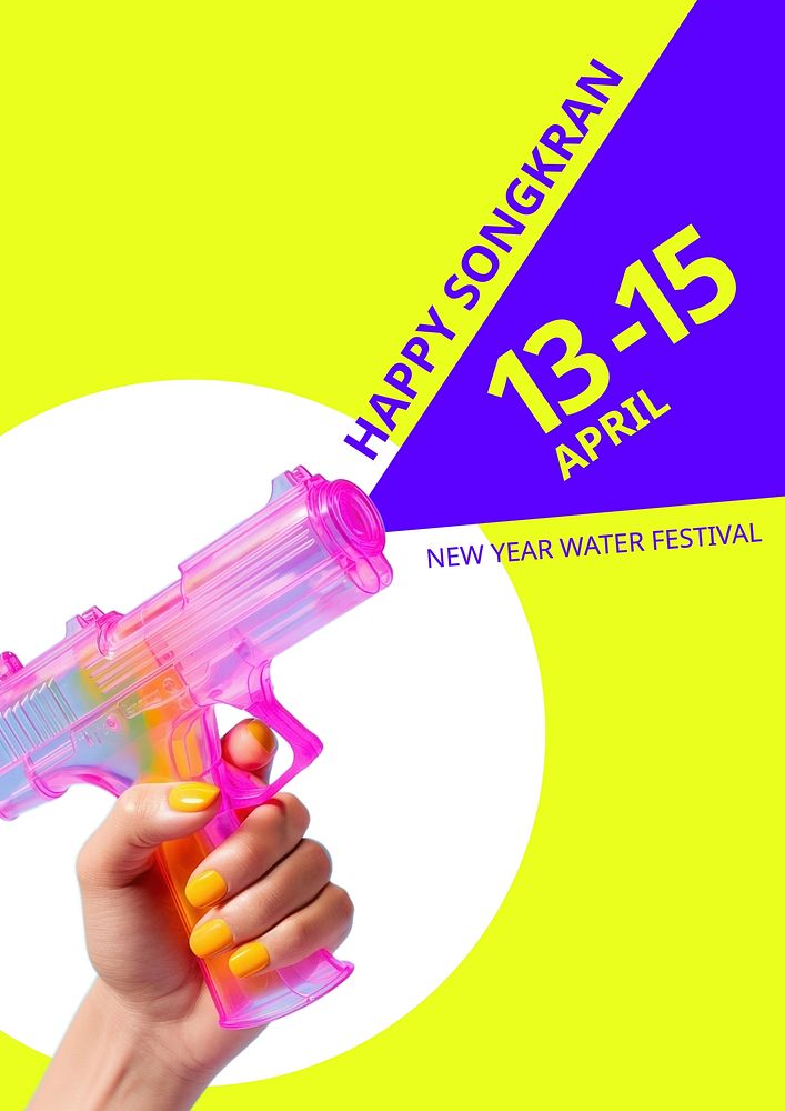 Songkran festival poster template