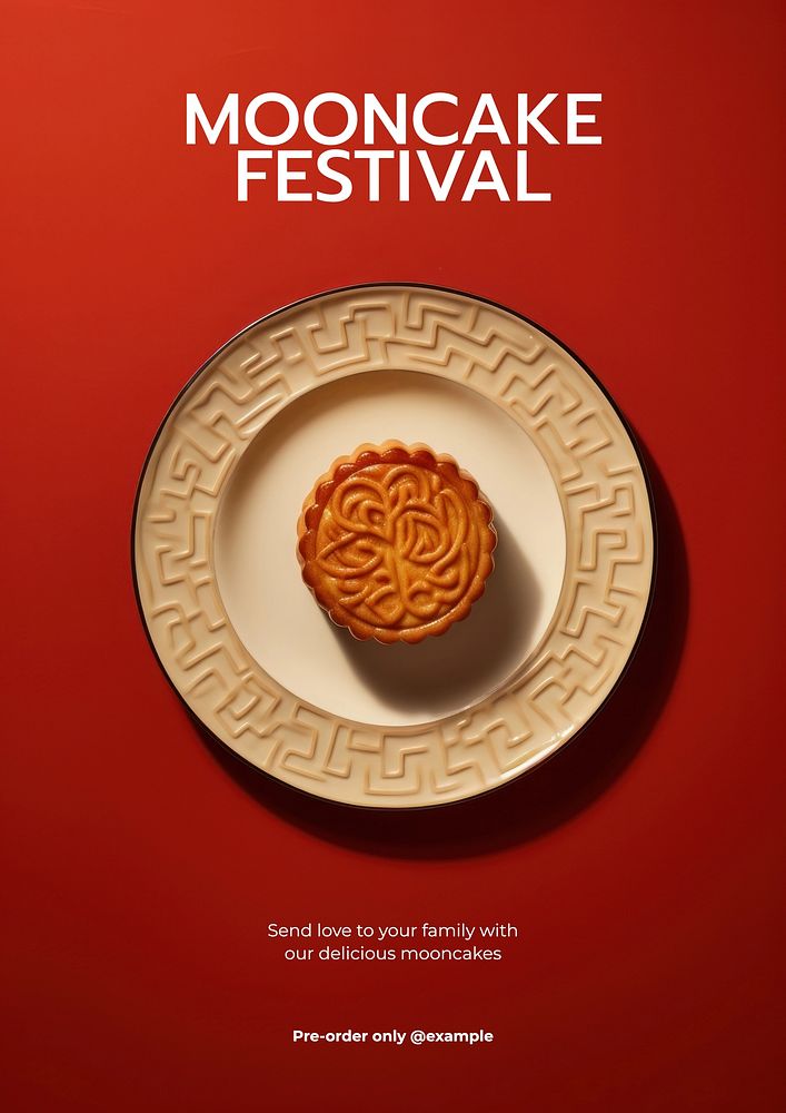 Mooncake festival poster template