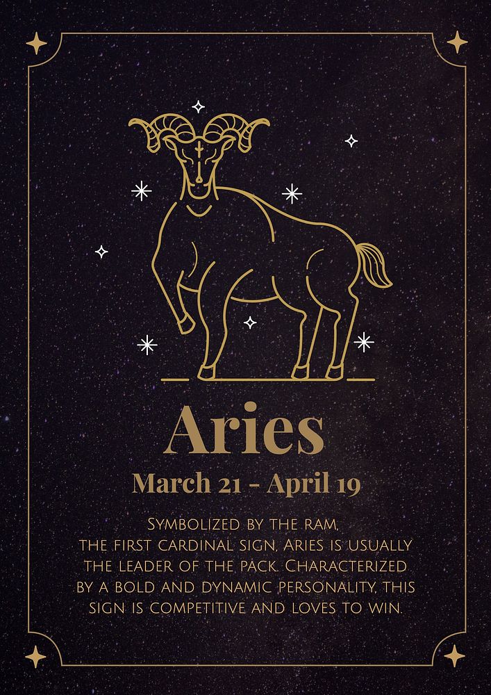 Aries poster template
