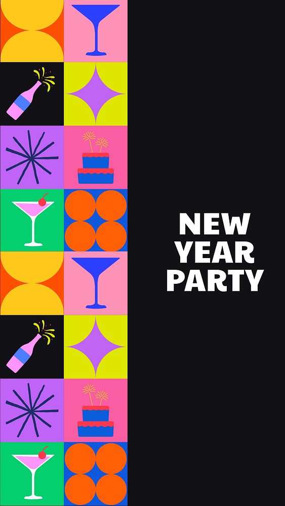 New year party Instagram story template