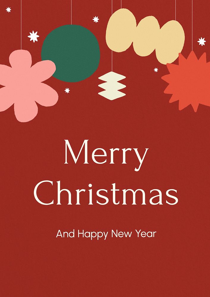 Merry Christmas poster template