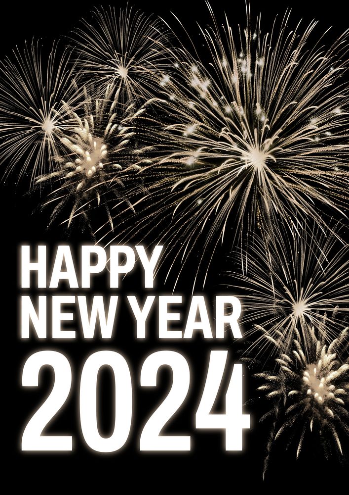 New Year 2024 poster template