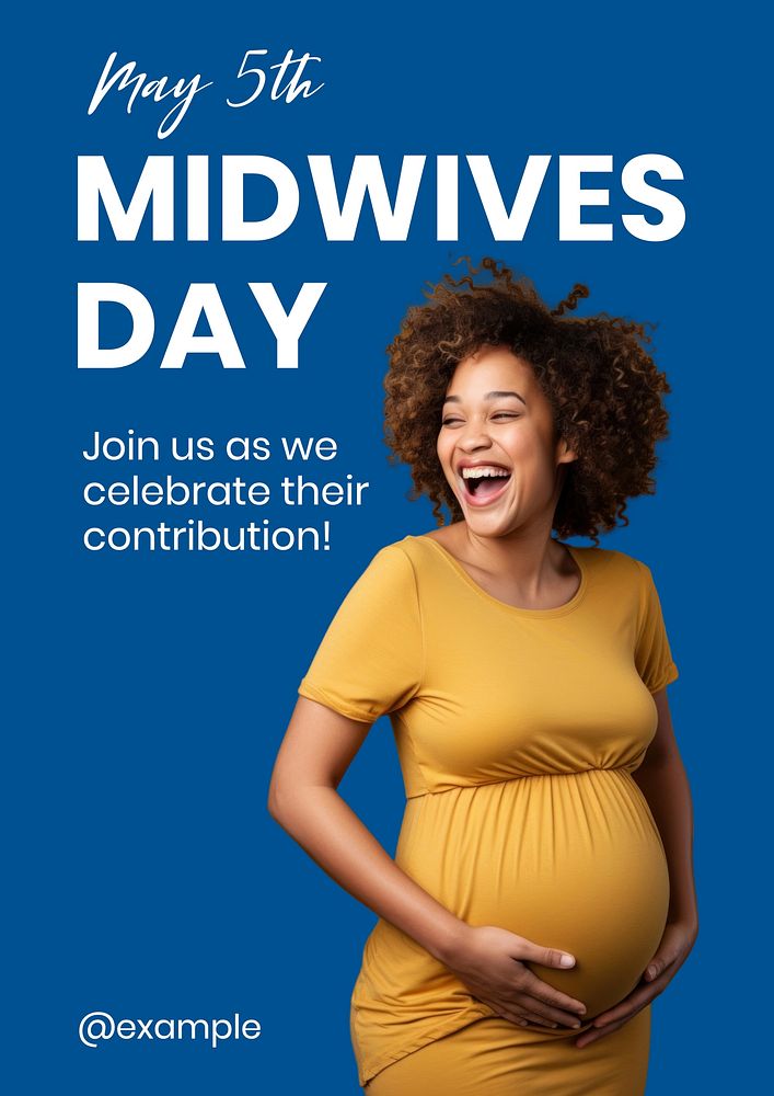 Midwives day poster template