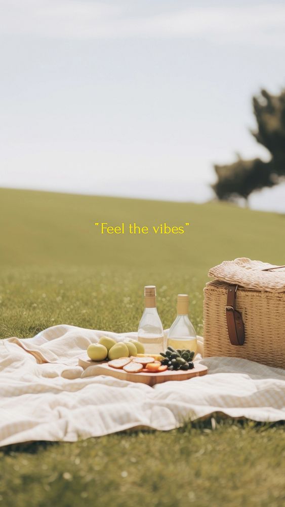 Feel the vibe quote Facebook story template