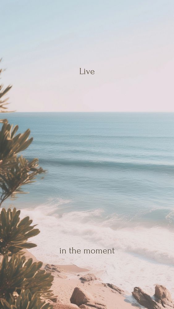 Live in the moment quote Facebook story template