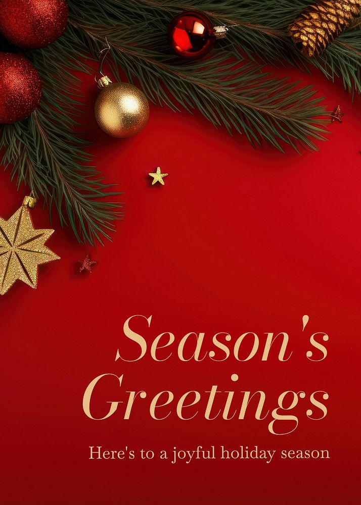 Season's greetings poster template