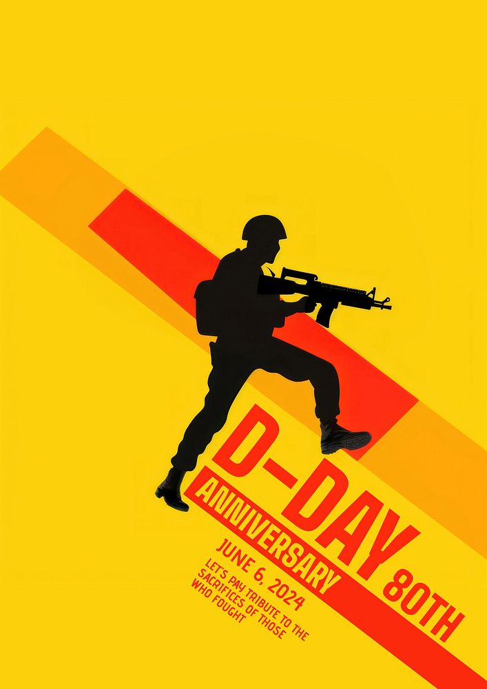 D-day anniversary poster template
