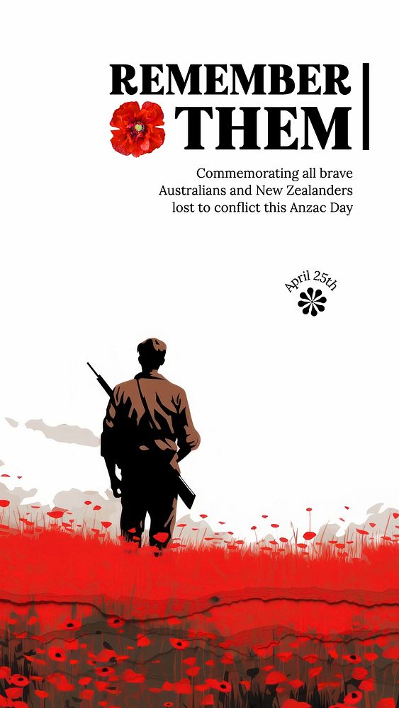 Anzac day Facebook story template