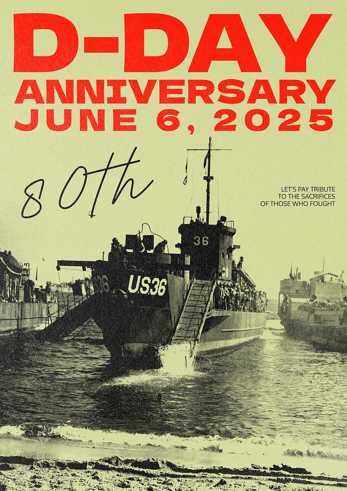 D-day anniversary poster template