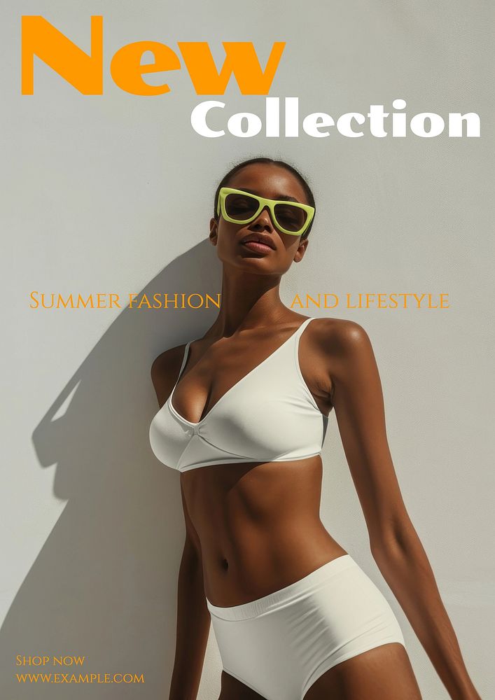 New summer collection poster template