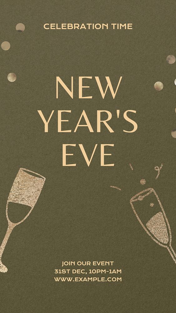 New years eve Instagram story template