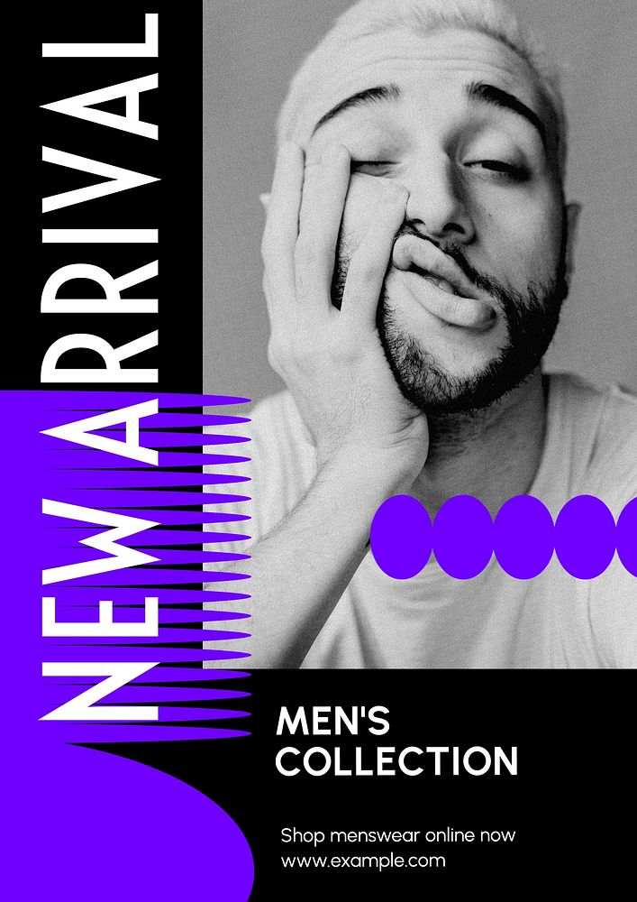 Men's collection poster template
