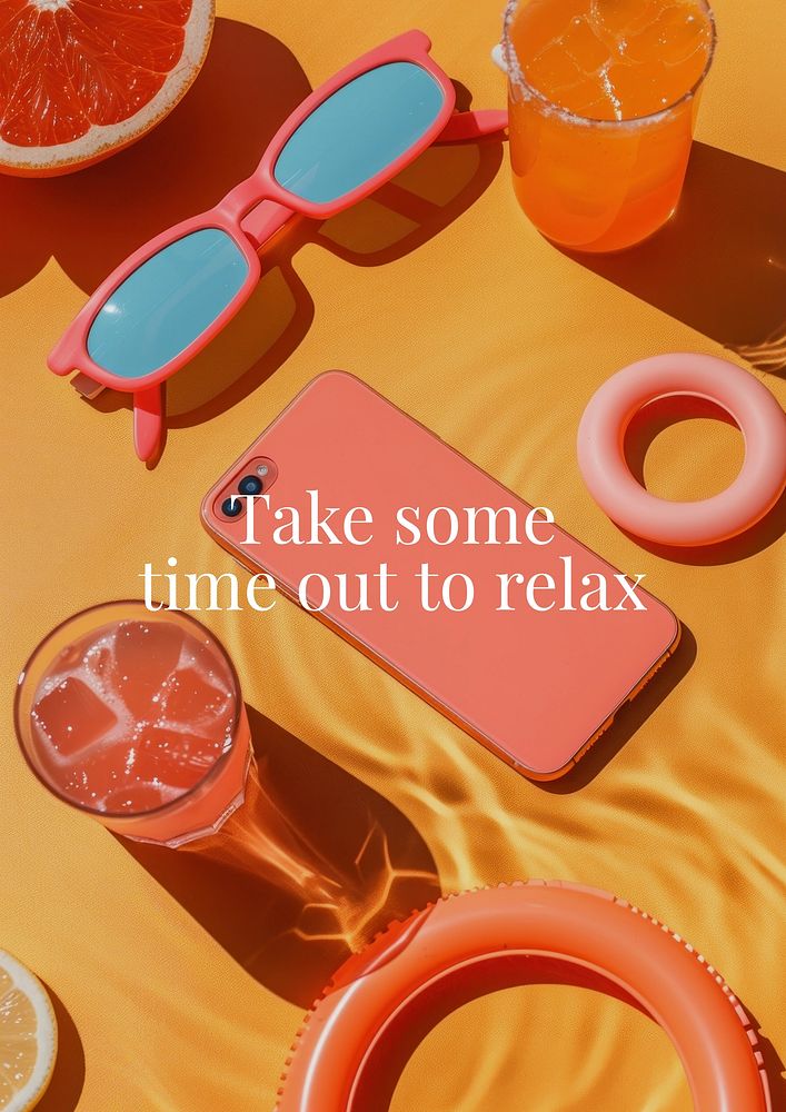 Take time to relax poster template