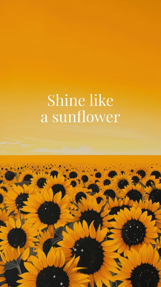 Sunflower quote Instagram story template