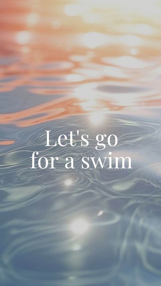 Let's go for a swim Instagram story template