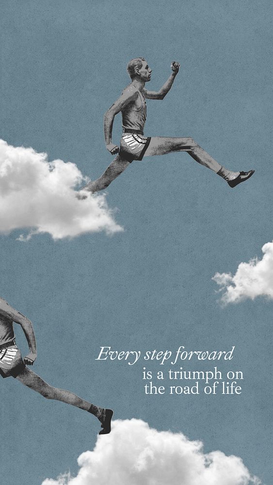Journey quote mobile wallpaper template