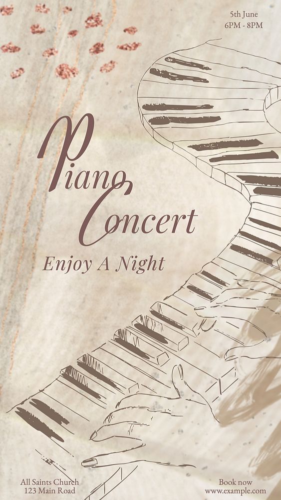 Piano concert Instagram story template