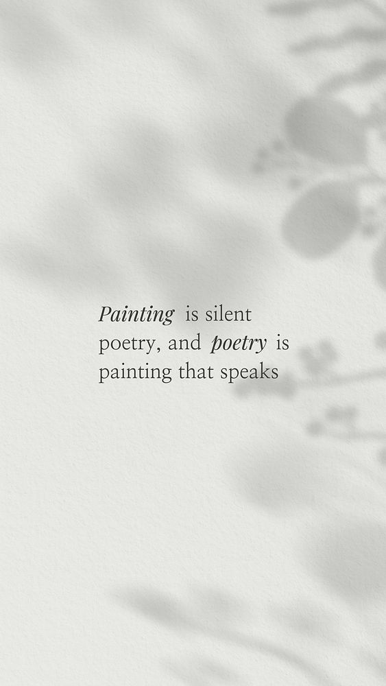 Painting is silent poetry Instagram story template