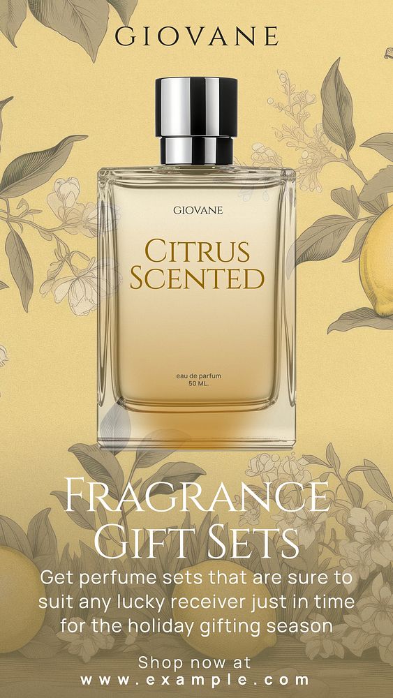 Fragrance gift sets Facebook story template