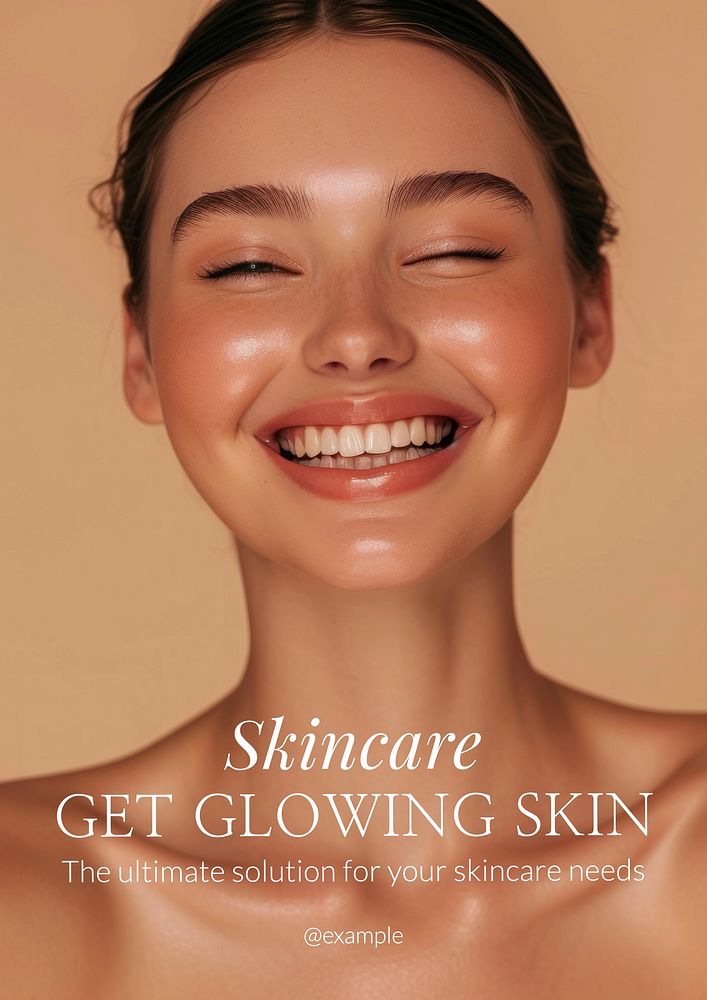 Skincare poster template