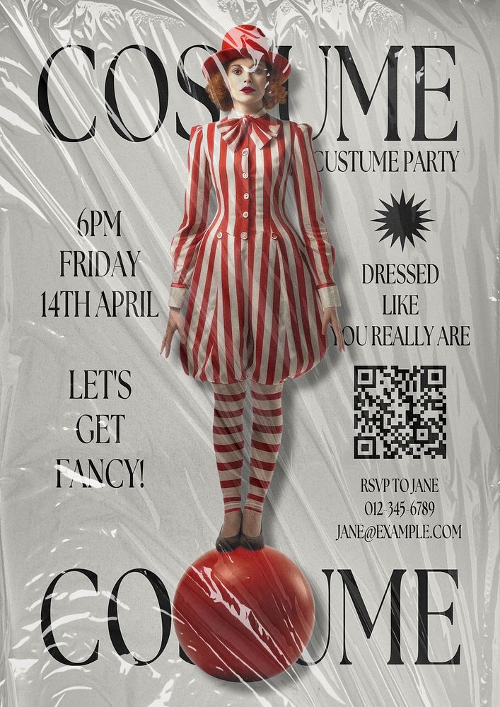 Costume party poster template