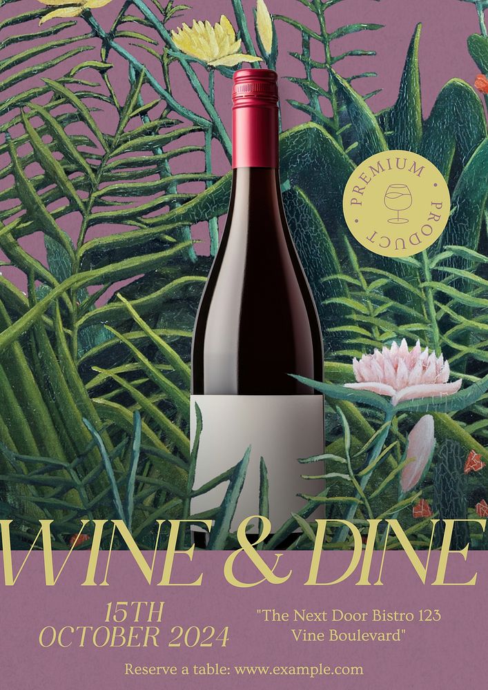 Wine & Dine poster template