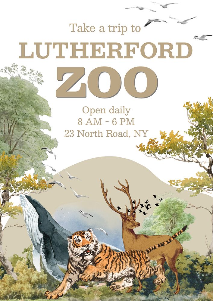 Zoo poster template