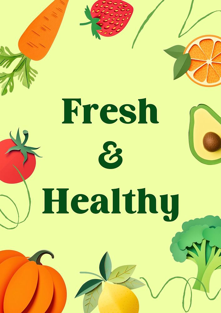 Fresh & healthy poster template