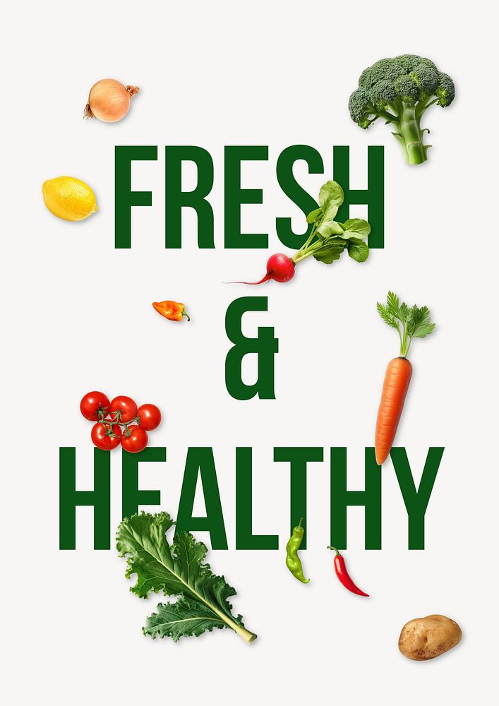 Fresh & healthy poster template
